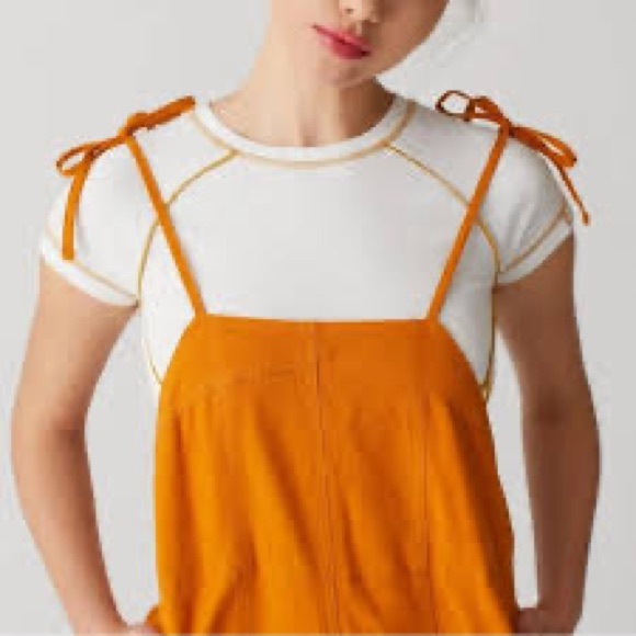 Urban Outfitters Orange Hayley Backless Overalls - Picture 2 of 12